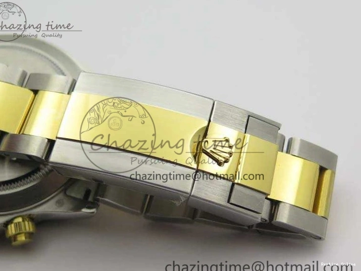 1230 FlexibleFit Daytona SS YG Ceramic Bezel JH Best Edition Gold Dial On SS YG Bracelet A 3528